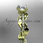 14k yellow gold diamond leaf and vine diamond engagement ring ADLR231