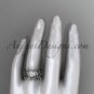 Platinum diamond engagement set with a Forever One Moissanite center stone ADLR238