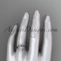 14kt white gold diamond flower engagement ring with a  Moissanite center stone ADLR240