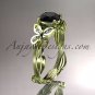 14kt yellow gold diamond engagement ring with a Black Diamond center stone ADLR251