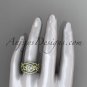 14kt yellow gold diamond unique engagement with a set Moissanite center stone ADLR300