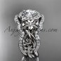 14kt white gold diamond unique engagement set, wedding set ADLR300
