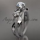 Platinum diamond floral,leaf and vine wedding ring, engagement ring ADLR253