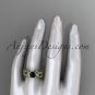 14kt yellow gold diamond engagement ring with a Black Diamond center stone ADLR270