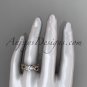 platinum diamond engagement ring with a Forever One Moissanite center stone ADLR270