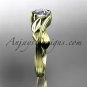 14kt yellow gold engagement ring with a Forever One Moissanite center stone ADLR273