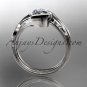 Platinum leaf and vine wedding ring, engagement ring ADLR273