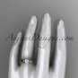 14kt rose gold engagement ring with a Forever One Moissanite center stone ADLR273