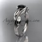 Platinum engagement ring with a Black Diamond center stone ADLR273