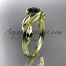 14kt yellow gold engagement ring with a Black Diamond center stone ADLR273