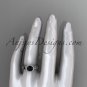 Platinum diamond engagement ring with a Black Diamond center stone ADLR289