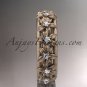 14kt rose gold diamond flower wedding ring,engagement ring,wedding band ADLR163
