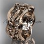 14kt rose gold leaf and vine wedding ring, engagement ring, wedding band ADLR263
