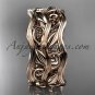 14kt rose gold leaf and vine wedding ring, engagement ring, wedding band ADLR263