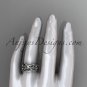 Platinum leaf and vine wedding ring,engagement ring,wedding band ADLR263