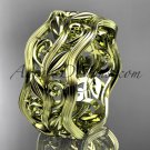 14kt yellow gold leaf and vine wedding ring, engagement ring, wedding band ADLR263