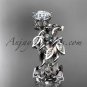 platinum diamond leaf and vine engagement ring,engagement set ADLR20S