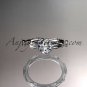 14k white gold diamond vine and leaf wedding ring,engagement ring ADLR178