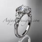 14kt white gold diamond leaf and vine wedding ring,engagement ring ADLR179