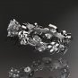 14kt white gold diamond leaf and vine engagement ring ADLR209