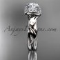 14kt white gold diamond leaf and vine wedding ring, engagement ring ADLR289