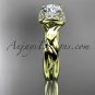 14kt yellow gold diamond leaf and vine wedding ring,engagement ring ADLR289