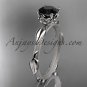 Platinum diamond engagement ring with a Black Diamond center stone ADLR290