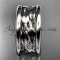 Platinum leaf and vine wedding ring,engagement ring,wedding band ADLR293
