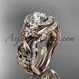 14kt rose gold diamond unique engagement set ADLR300