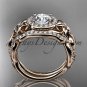 14kt rose gold diamond unique engagement set ADLR300