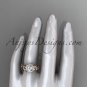 14kt rose gold diamond unique engagement ring with  Moissanite center stone ADLR300