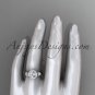 14kt white gold diamond unique engagement ring, wedding ring ADLR314