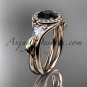 14kt rose gold diamond unique engagement ring, wedding ring ADLR314