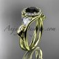 14kt yellow gold diamond unique engagement ring, wedding ring ADLR314