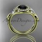 14kt yellow gold diamond unique engagement ring, wedding ring ADLR314