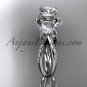 Unique 14kt white gold diamond wedding ring, engagement ring ADLR318