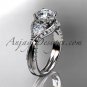 Unique 14kt white gold diamond wedding ring, engagement ring ADLR319