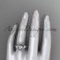 Unique platinum diamond engagement ring, wedding band ADLR320