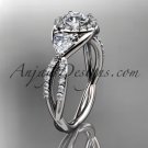 14kt white gold diamond engagement ring, wedding band ADLR321