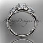 Platinum diamond engagement ring,wedding band ADLR321