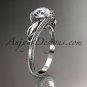 Unique 14kt white gold engagement ring ADLR322