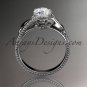 Unique 14kt white gold engagement ring ADLR322