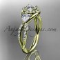 14kt yellow gold diamond engagement ring,wedding band ADLR321