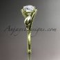 14kt yellow gold engagement ring with a Forever One Moissanite center stone ADLR322