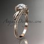 14kt rose gold engagement ring with aForever One Moissanite center stone ADLR322