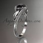 Unique platinum engagement ring with a Black Diamond center stone ADLR322