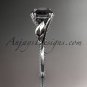 Unique 14kt white gold engagement ring with a Black Diamond center stone ADLR322