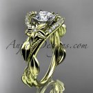 14kt yellow gold diamond unique engagement ring, wedding ring ADLR326