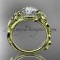 14kt yellow gold diamond unique engagement ring, wedding ring ADLR326