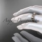 14kt rose gold diamond leaf and vine wedding ring, engagement ring ADLR331